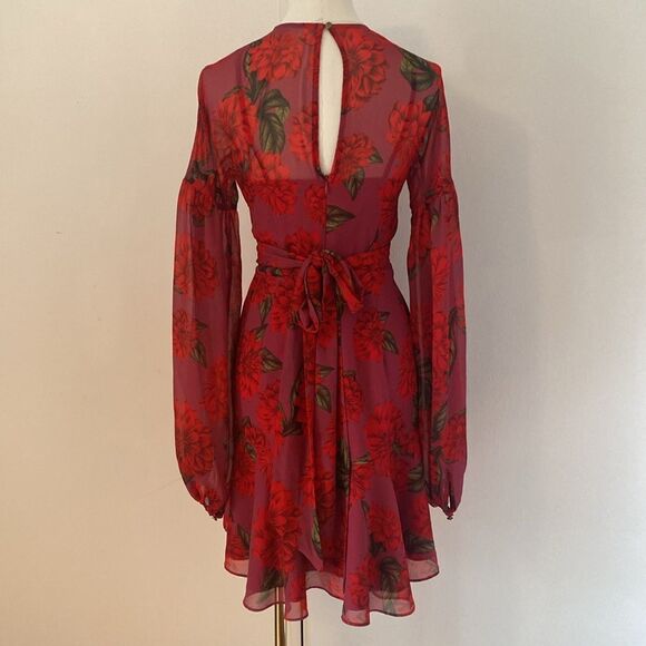 Keepsake the Label Dhalia-Red Find You Mini Dress Size Small - Picture 8 of 16